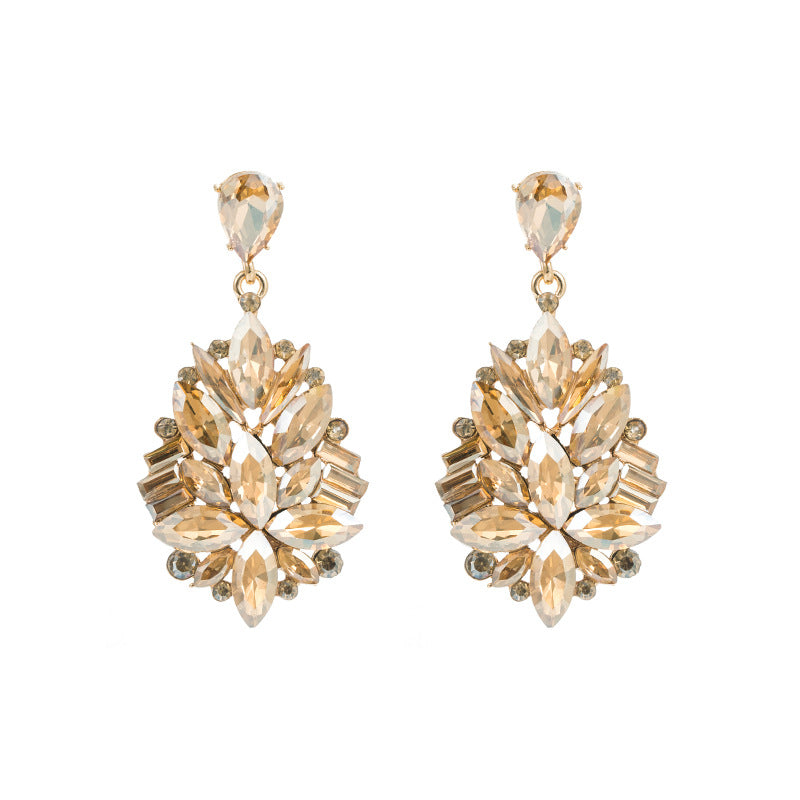 Wholesale Alloy Diamond Retro Style Earrings
