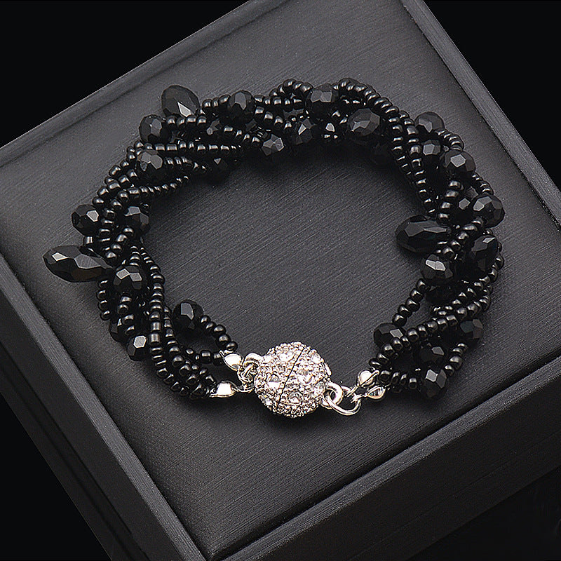 Wholesale Magnet Multicolor Drop Shape Crystal Beads Bracelet Necklace