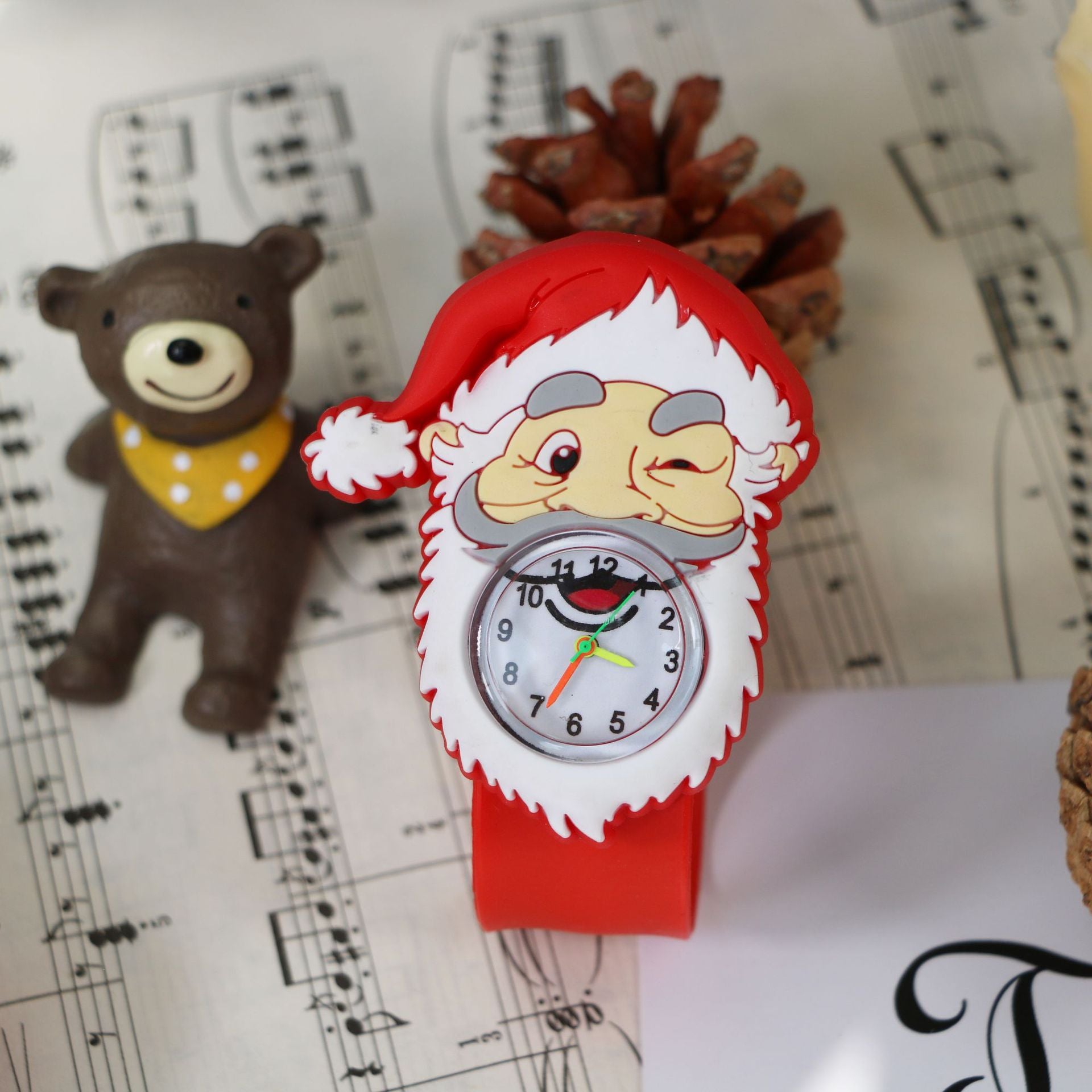 Wholesale Children's Toys Snap Ring Quartz PVC Watch