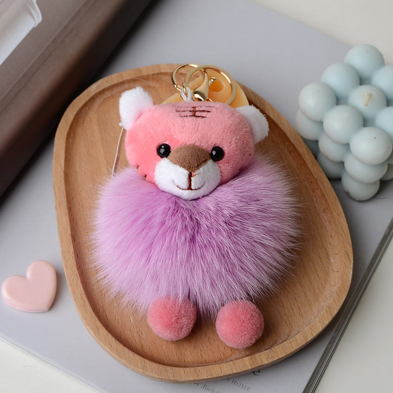 Wholesale Little Tiger Fur Keychains