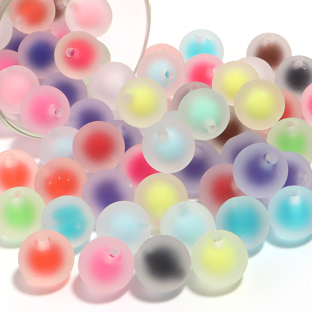 Wholesale 200pcs 16mm colored frosted acrylic beads