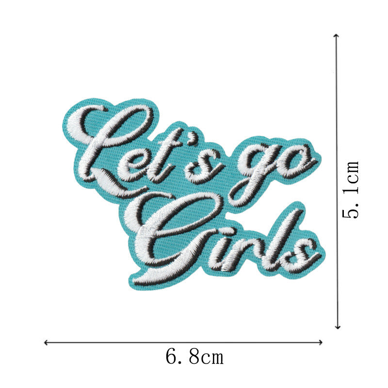 Wholesale Blue Letter Lightning Embroidery Patch
