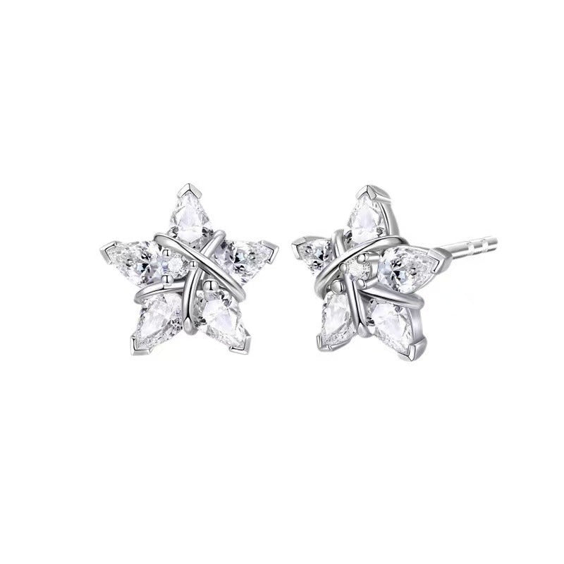 Wholesale 925 Sterling Silver Weaving Girl Star Necklace Female Niche Design Sense Tanabata Valentine's Day Gift for Girlfriend