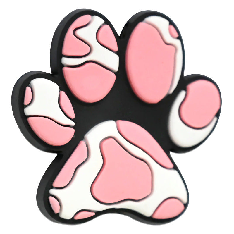 Wholesale Random 100pcs Colorful Dog Claw Footprint Cartoon Focal Beads