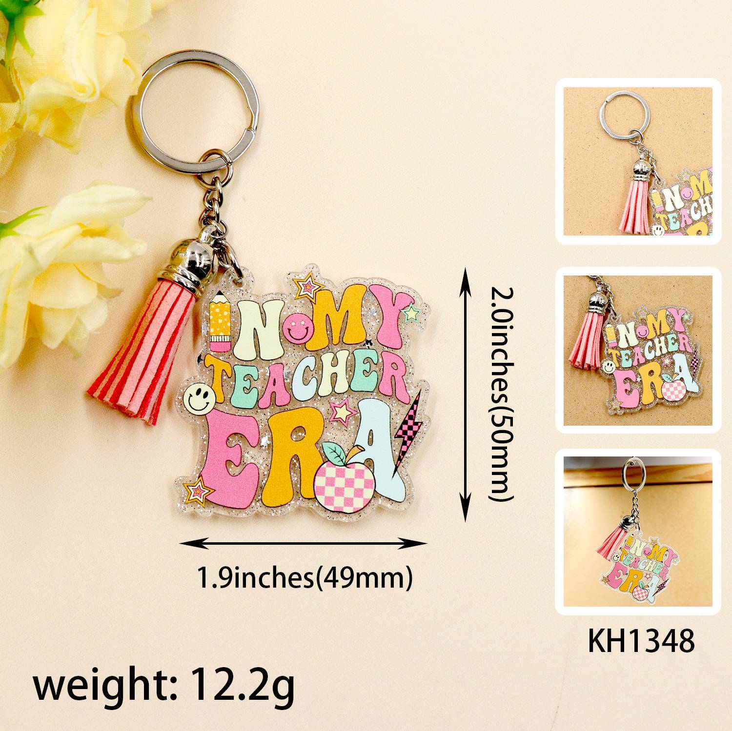 Wholesale Teacher' s Day Cute Bow Keychain Pendant