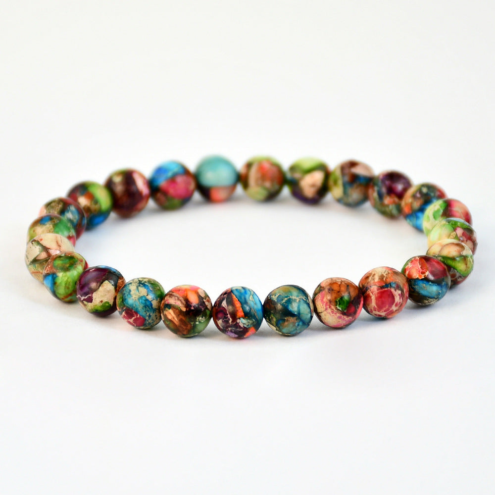 Wholesale bohemian beaded colorful emperor stone bracelet