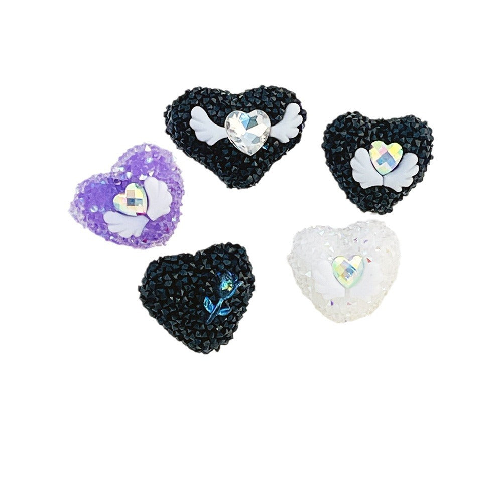 Wholesale Angel Wings Heart Acrylic Sugar Diamond Balls