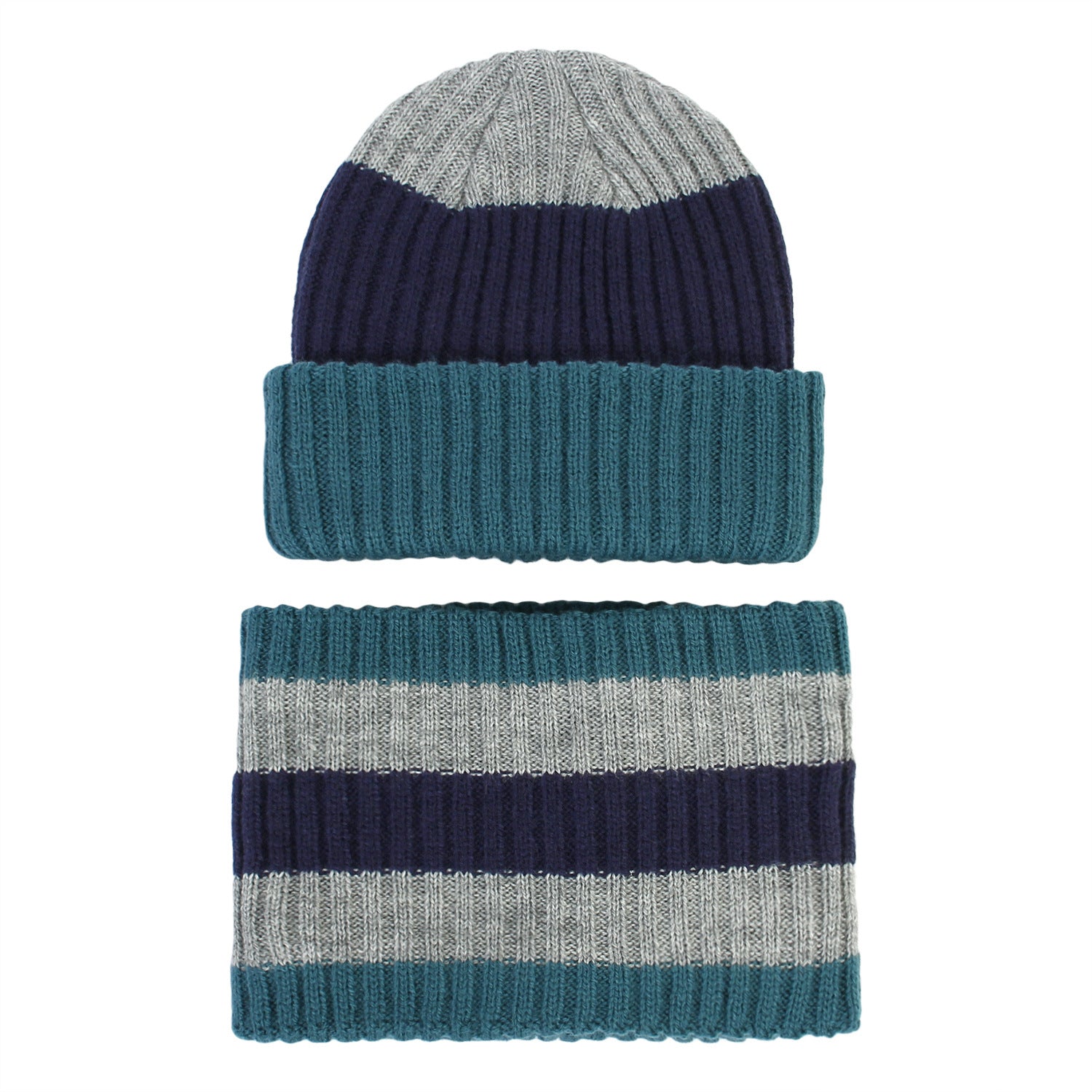 Wholesale Children' s autumn-winter striped knitted woolen hat