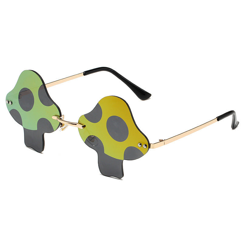 Wholesale PC Color Film Mushroom Frameless Colorful Sunglasses