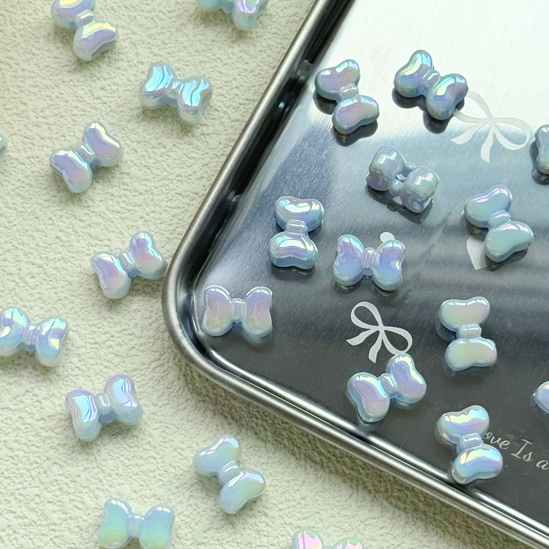 Wholesale 10pcs Four-way bow Acrylic Beads