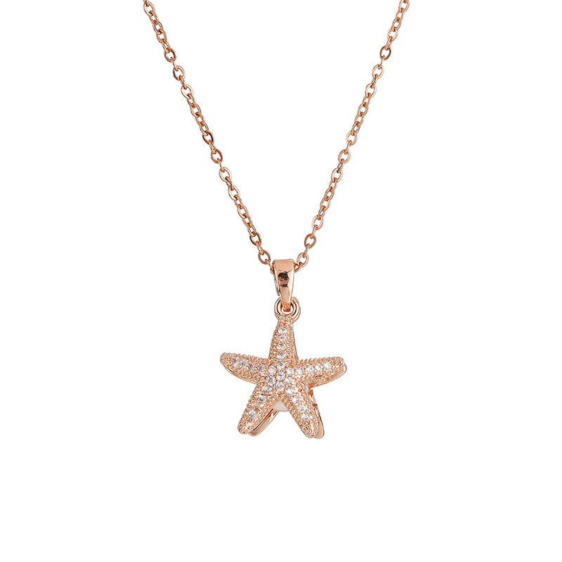 Wholesale Gold Starfish Pearl Necklace
