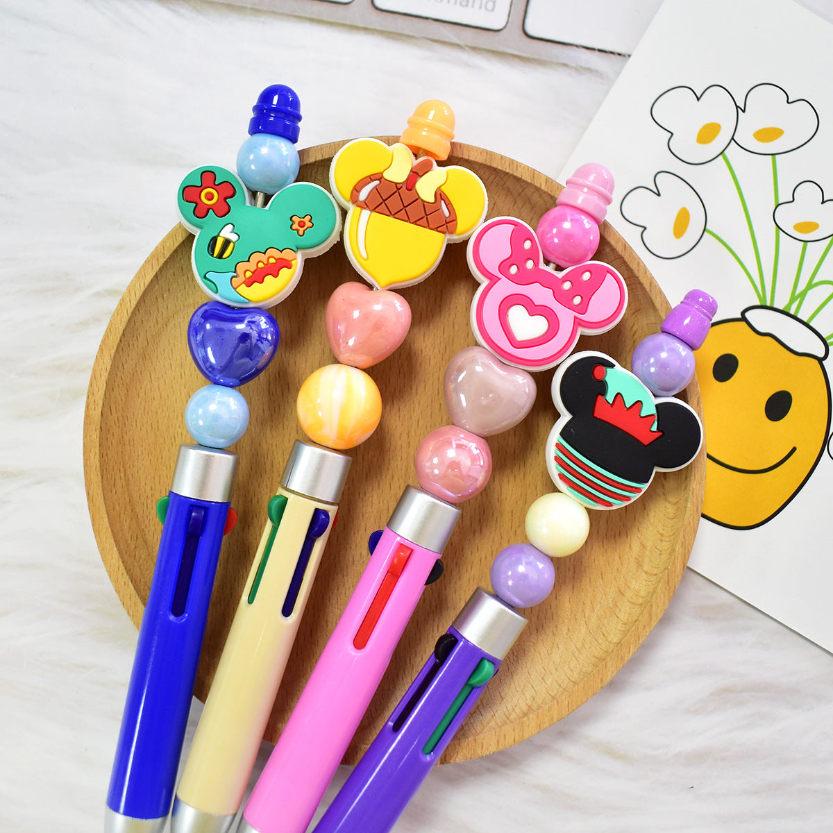 Wholesale  Random 100pcs/pack  Colorful Cartoon Series Soft Rubber Beads