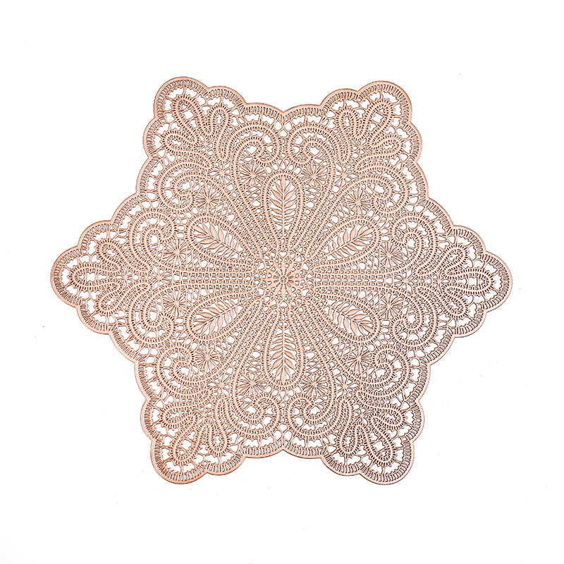 Wholesale PVC Snowflake Placemat Coaster Heat Insulation Pad