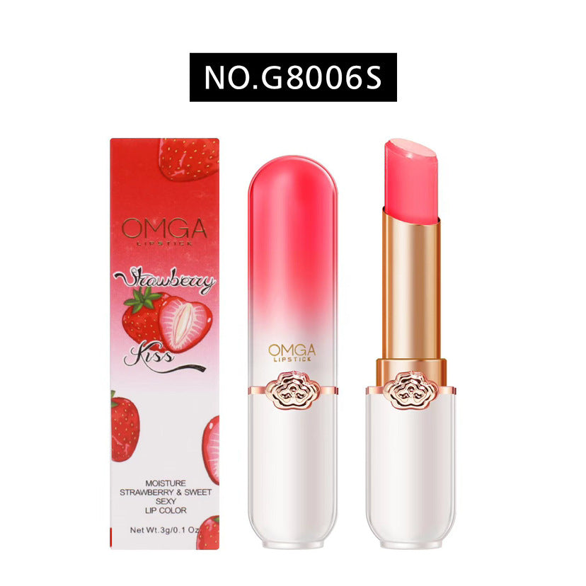Wholesale moisturizing and non-fading peach color changing lipstick