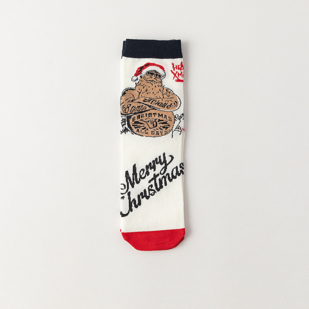 Wholesale 10pcs Cartoon Christmas Funny Mid Tube Cotton Socks