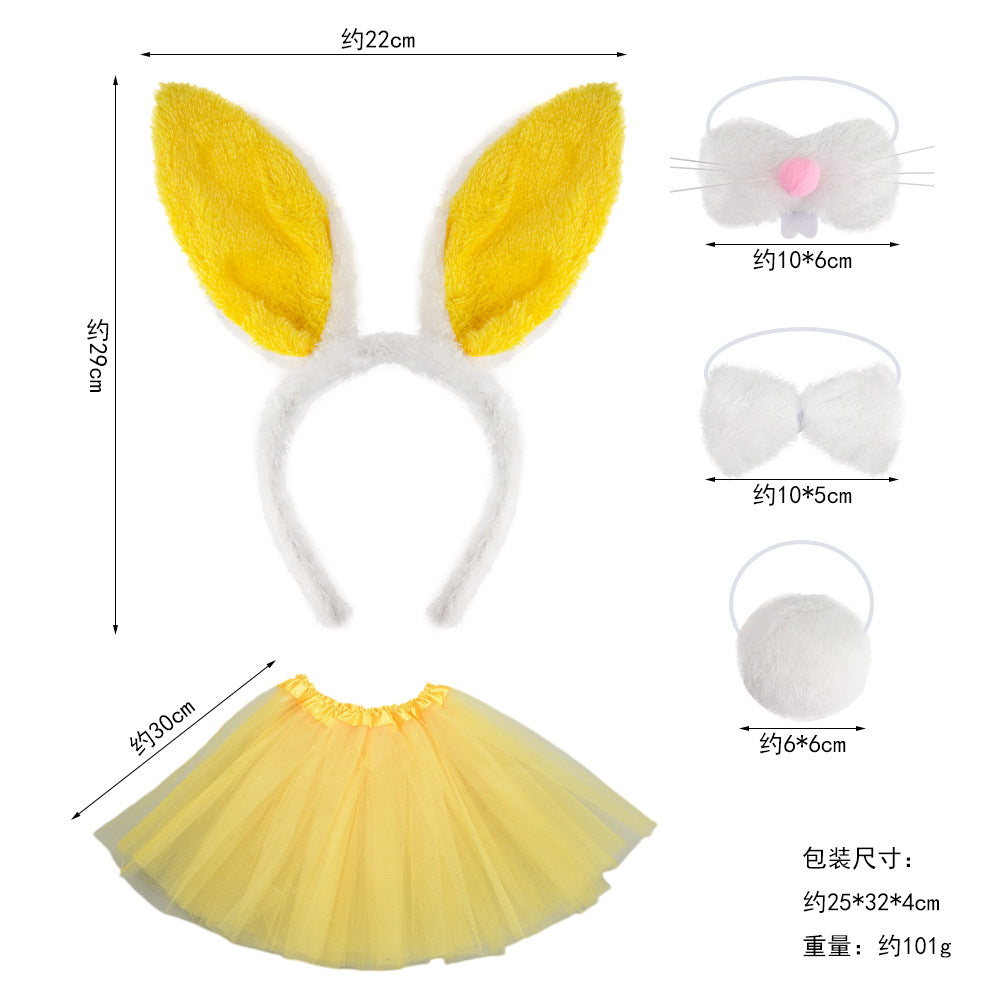 Wholesale Halloween Women Children's Performance Props Easter Cute Plush Rabbit Ear Headwear