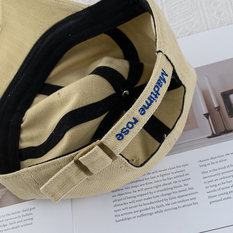 Wholesale Vintage broken brim leopard print large head circumference raw edge distressed baseball cap