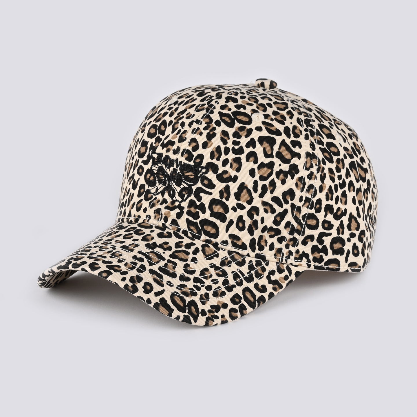 Wholesale Leopard Print Baseball Cap with Street Letters and Butterfly Embroidery
