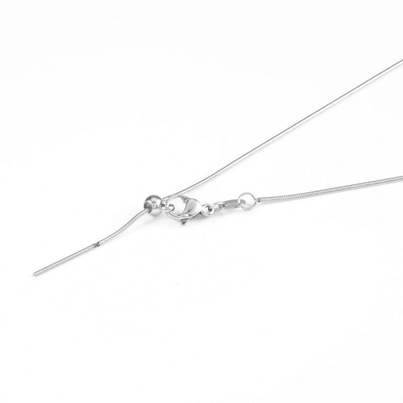 Wholesale Titanium Steel Needle Type DIY With Chain Beaded Stainless Steel Universal Adjusting Chain Necklaces