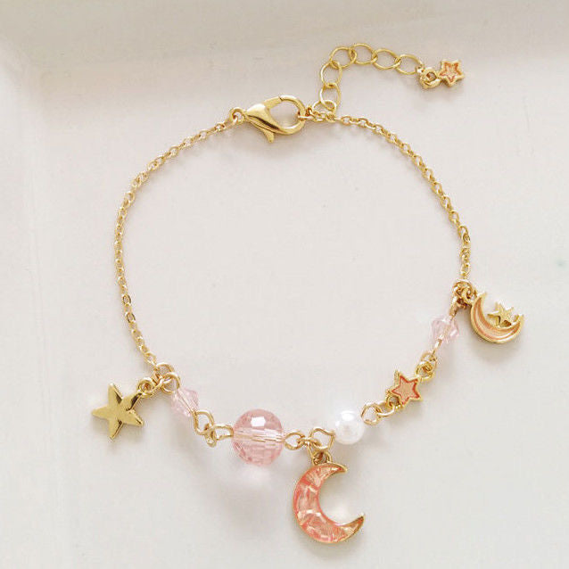 Wholesale Stars and Moon Accompany Niche Stars and Moon Bracelet
