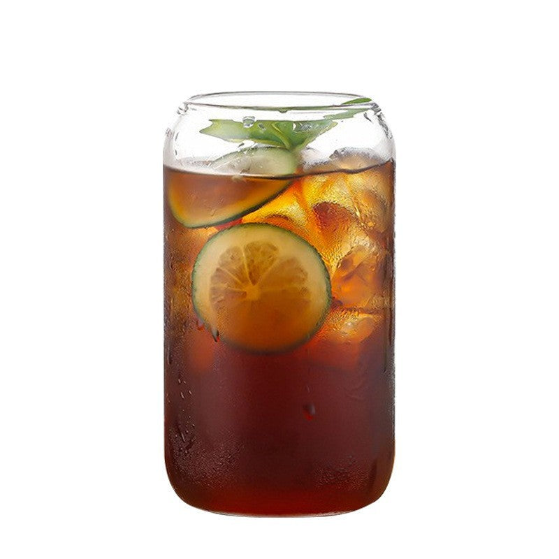 Wholesale Borosilicate Cola Cup 160oz Cold Drink Straw Cup Bamboo Lid Glass Cup