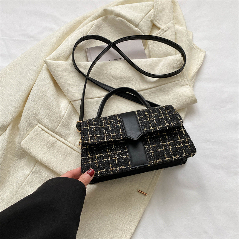 Wholesale PU Casual Plaid Small Square Bag