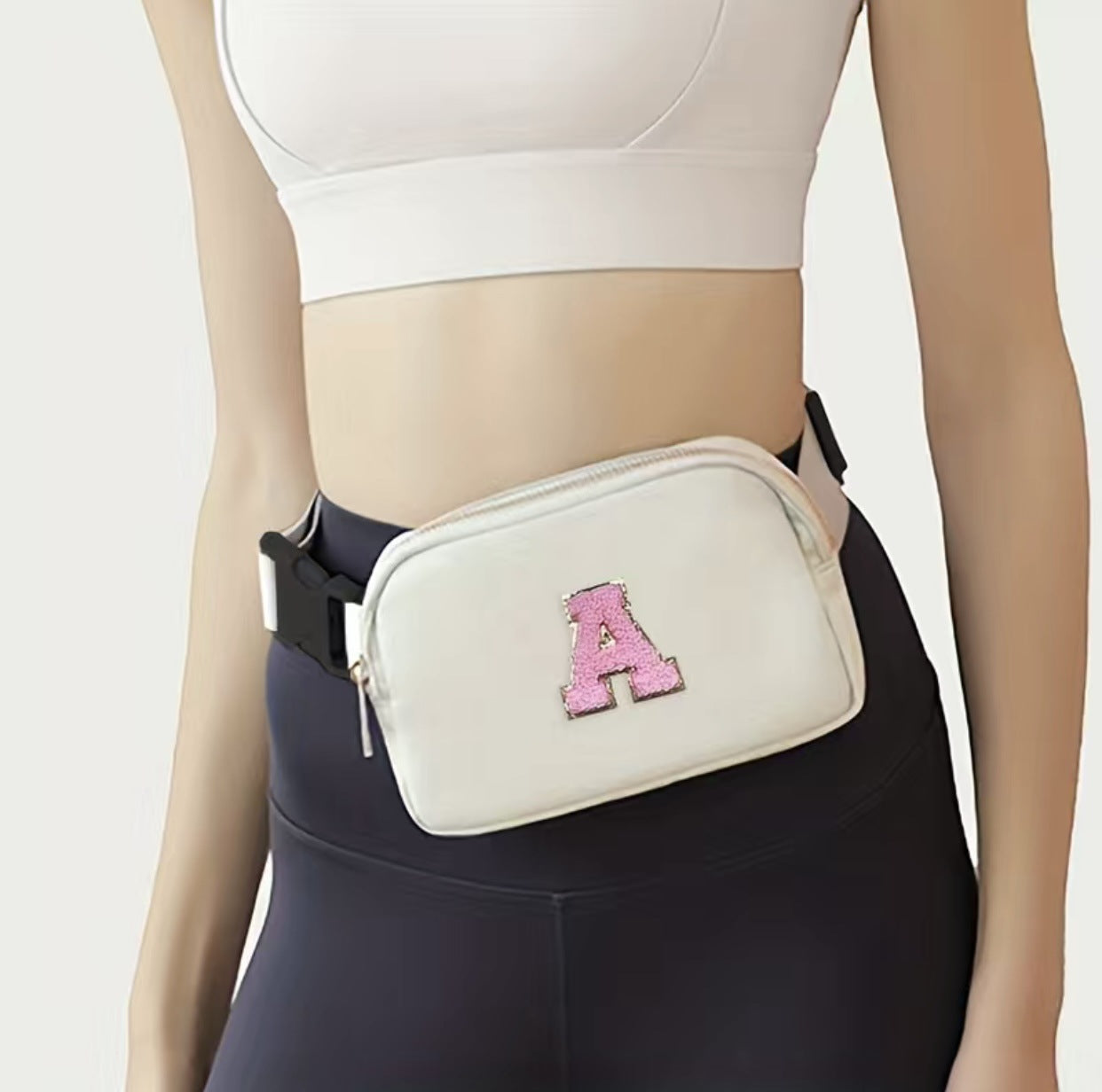 Wholesale Nylon Letter Fashion Adjustable  Strap Running Crossbody Sports Waist Shoulder Bag