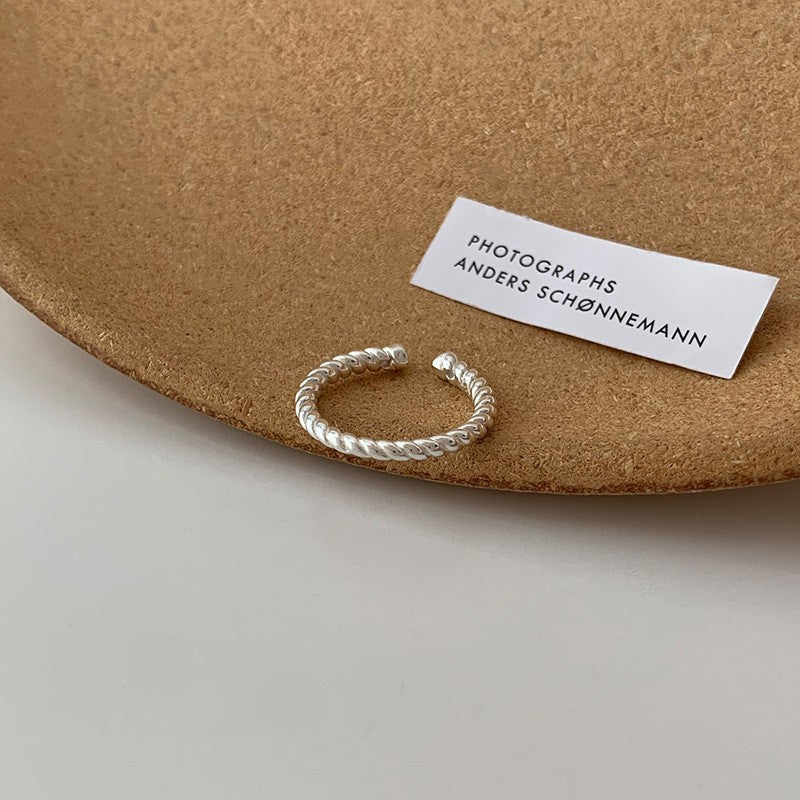 Wholesale 925 silver plate plain ring, high-end, versatile and adjustable opening