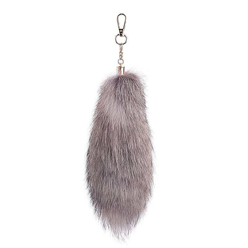 Wholesale of Oversized Fox Hair Pendant Keychains