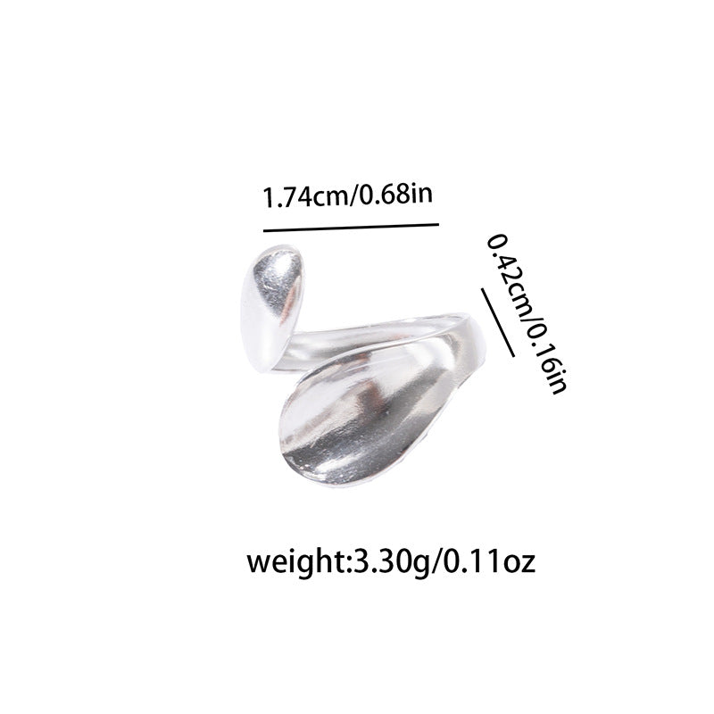 Minimalist drop open-loop ring