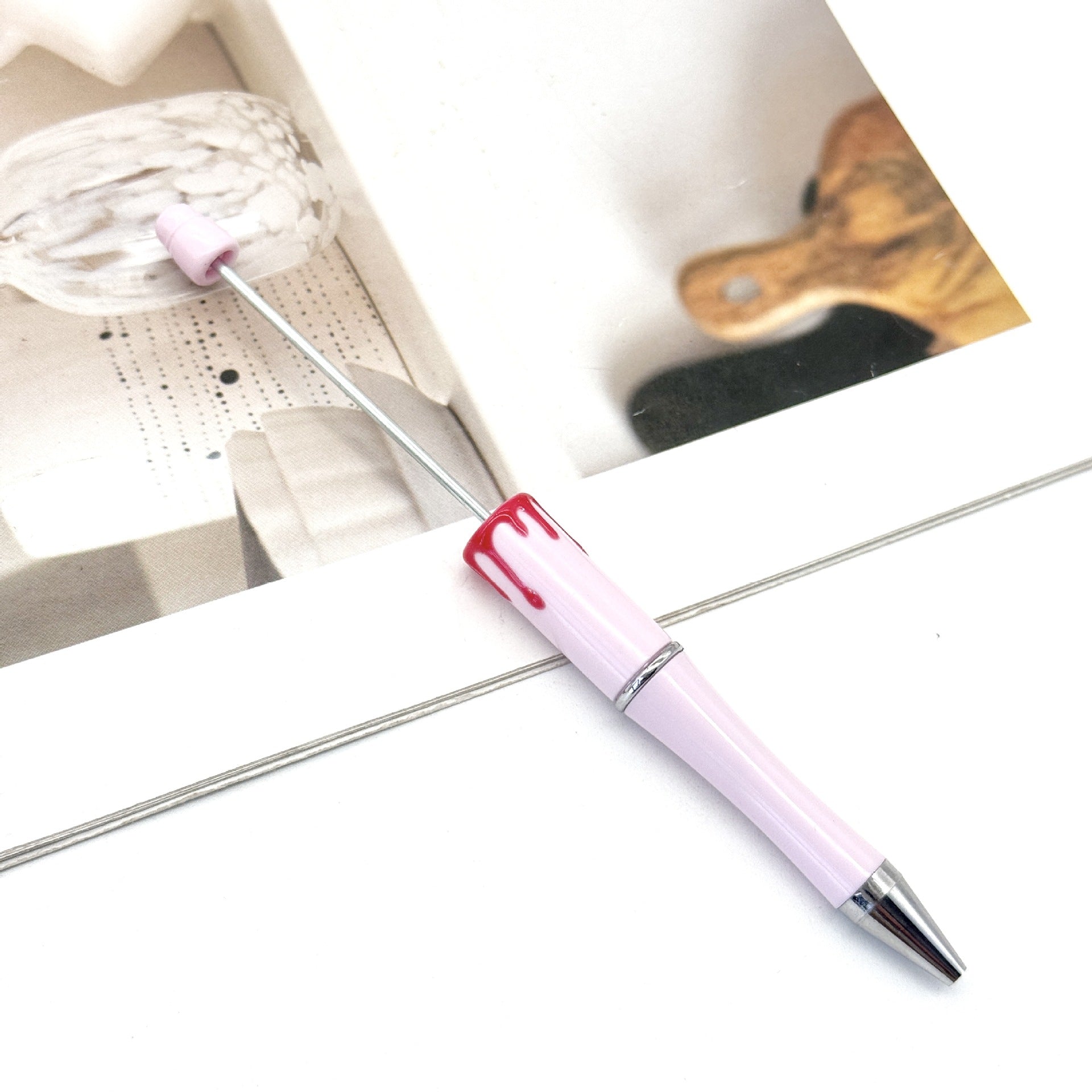 Wholesale New DIY Blood Print Beadable Pen Christmas Blood Print Pen