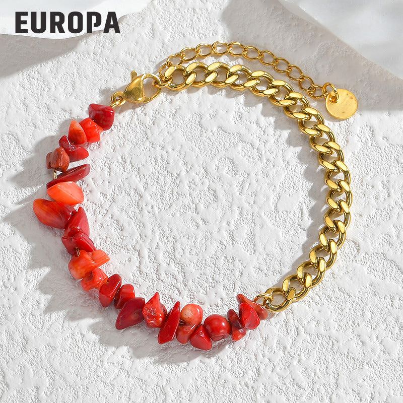 Wholesale Titanium Steel Gravel Bracelet