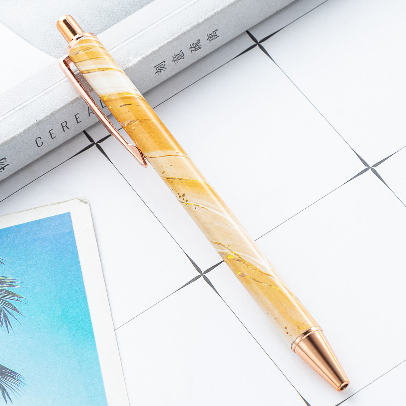 Wholesale New creative student cute printing pattern metal pen