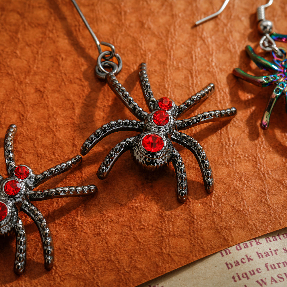 Wholesale Gothic Halloween Party Dark Style Spider Earrings