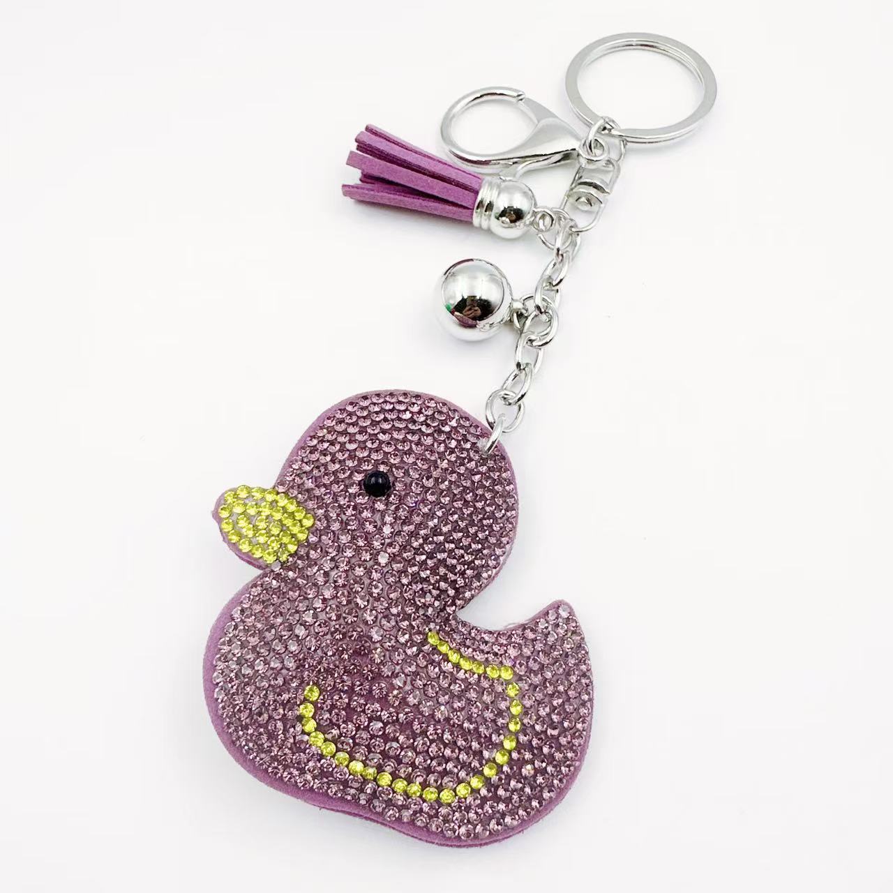 Wholesale  creative cartoon animal diamond key chain Cute Keychain