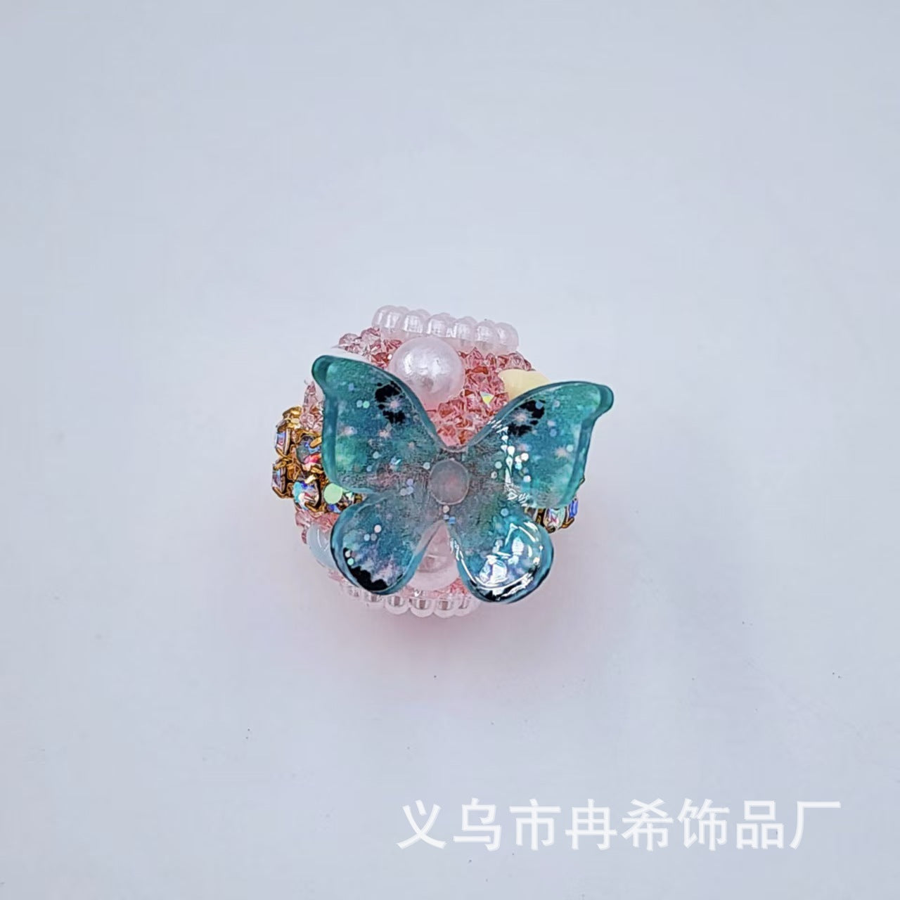 Wholesale 10pcs  Butterfly Love Soft Sugar Straight Hole Heavy Beads DIY Mobile Phone Chain Beads