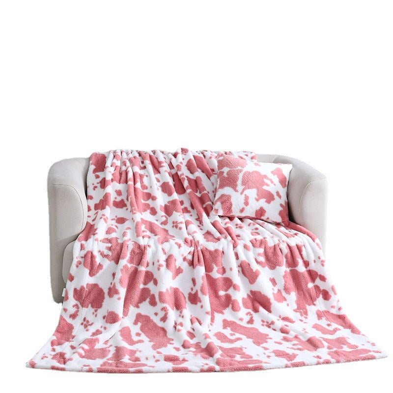 Wholesale Polyester Printed Cow Pattern Blankets