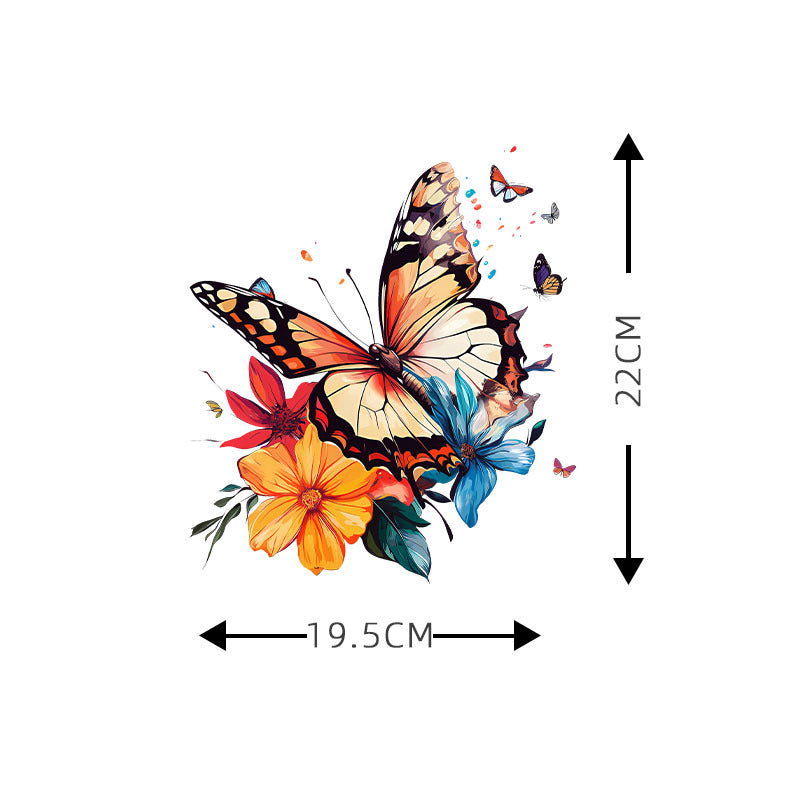 Wholesale 10pcs Colorful Flower Butterfly UV DTF Ready to Press Transfers Wraps