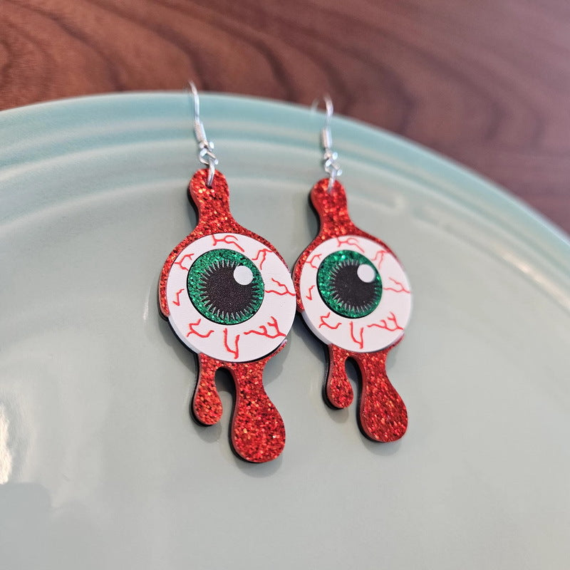 Wholesale New Black Cat Pumpkin Halloween Horror Eyeballs Eyes Blood Drops Girl Holiday Accessories