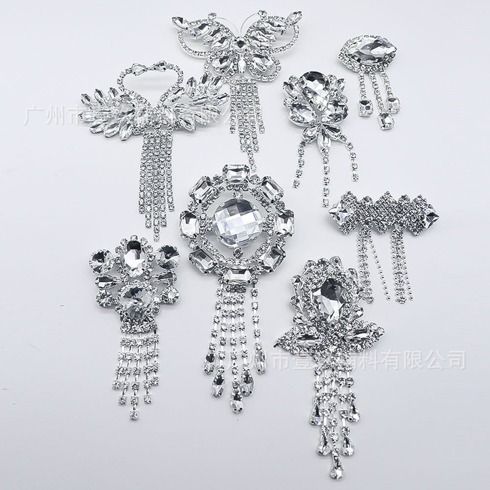 Wholesale Bow Water Diamond Crystal Chest Flower DIY Patches