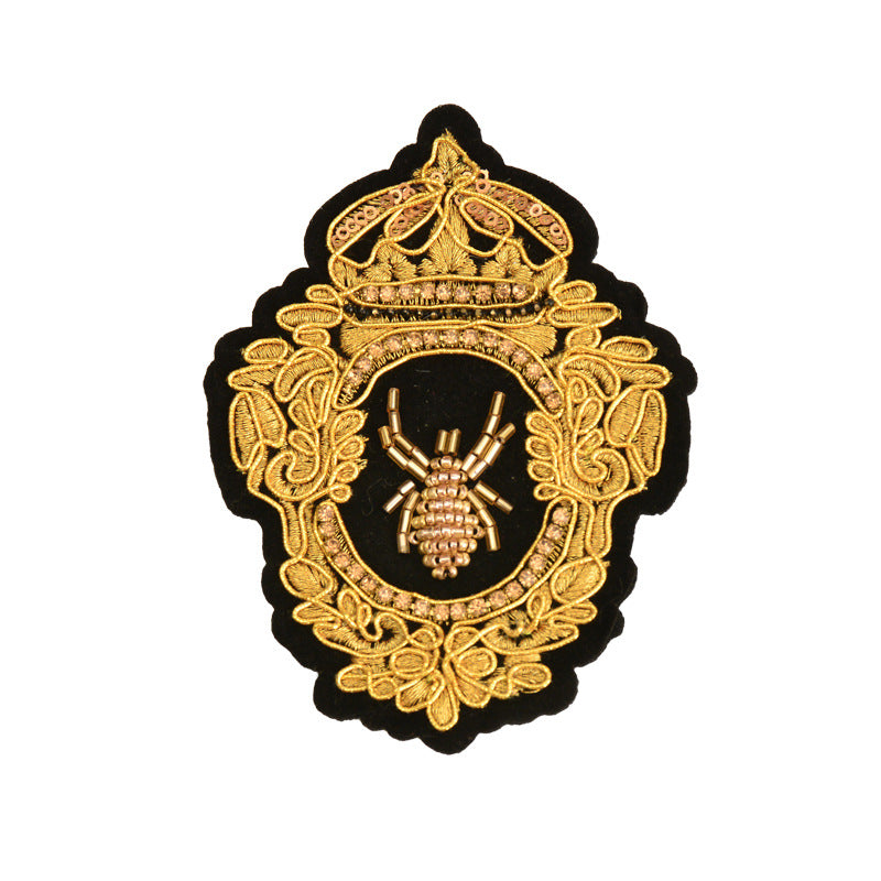 Wholesale Chic 3D Embroidered Badge Brooch For Suits ets Bags Fashion Accessory Boutique Resale