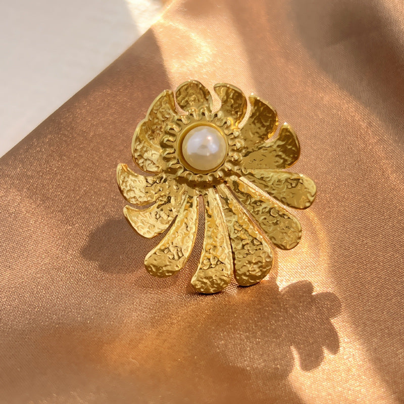 Wholesale Flower Leaf Starfish Stainless Steel Ring for Women
