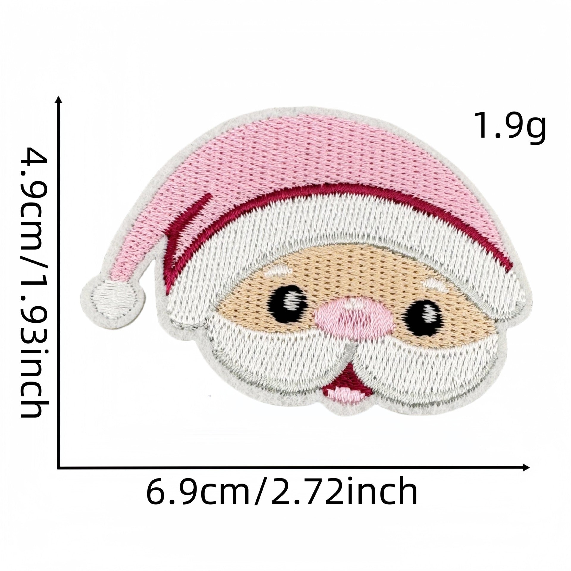 Wholesale Cute pink cartoon Christmas embroidery DIY patches