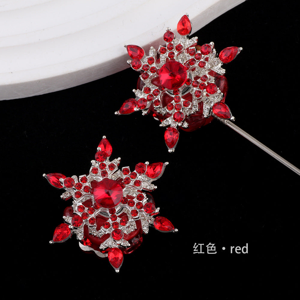 Wholesale 2pcs/pack New  Snow Alloy Clay Straight Hole Beads DIY Accessories