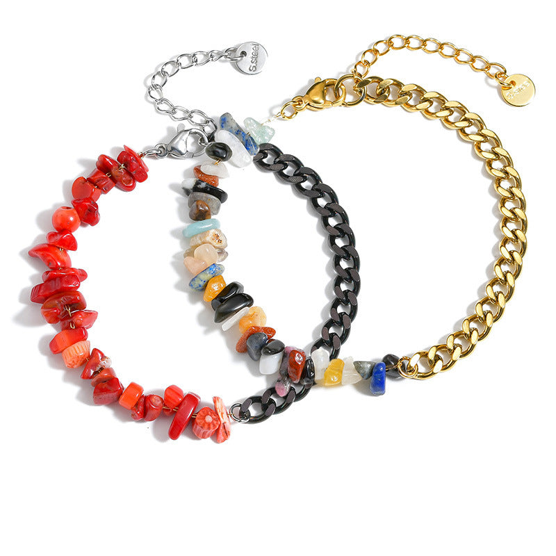 Wholesale Titanium Steel Gravel Bracelet