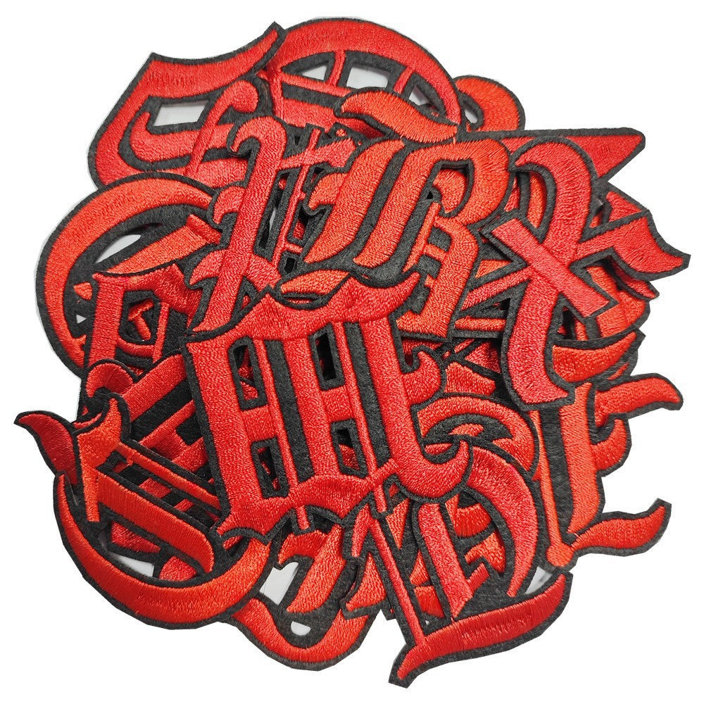 Wholesale Gothic 26-letter embroidered patch