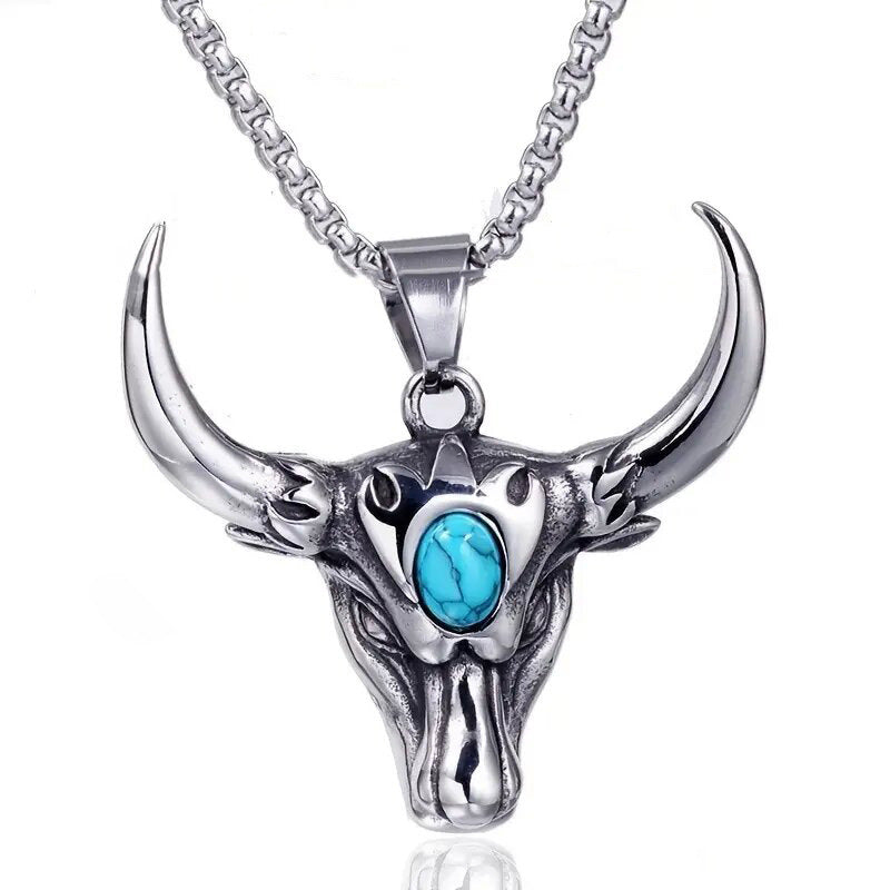 Wholesale Vintage Bull Head Necklace