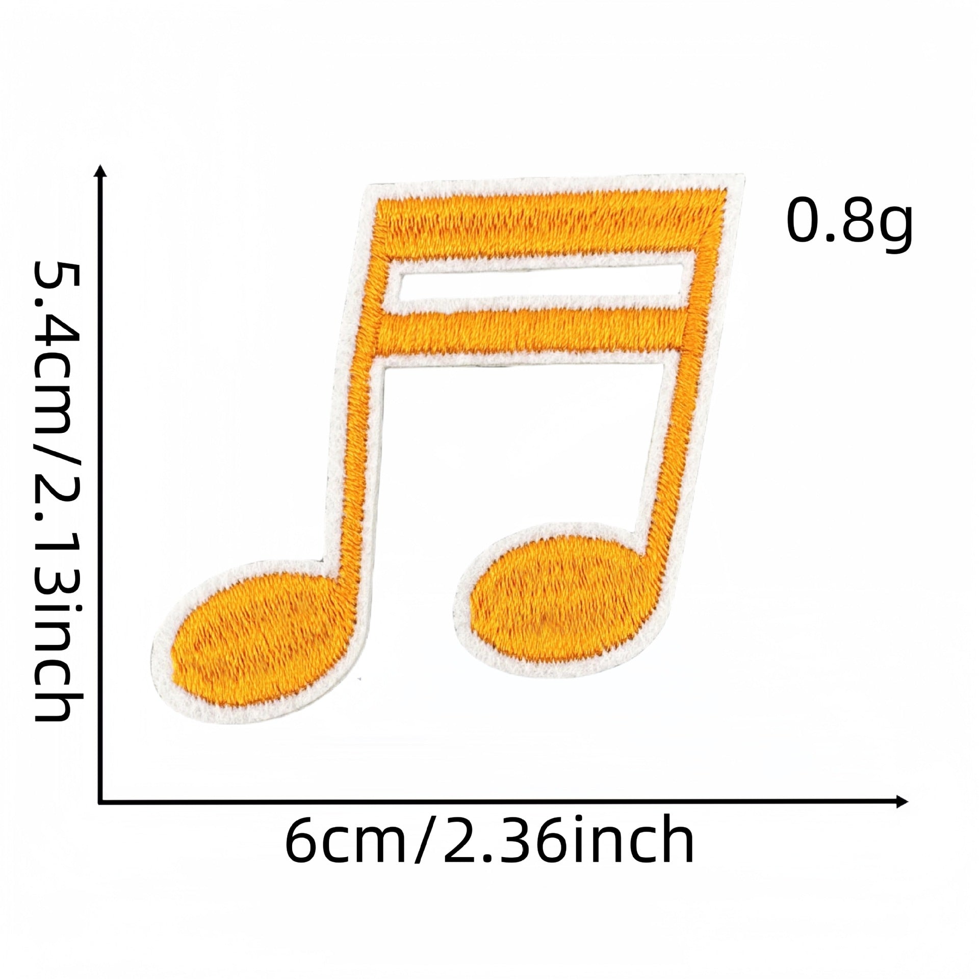 Wholesale Fashion Musical Note Iron On Cloth Patches For DIY Clothing Decoration Boutique Accessory