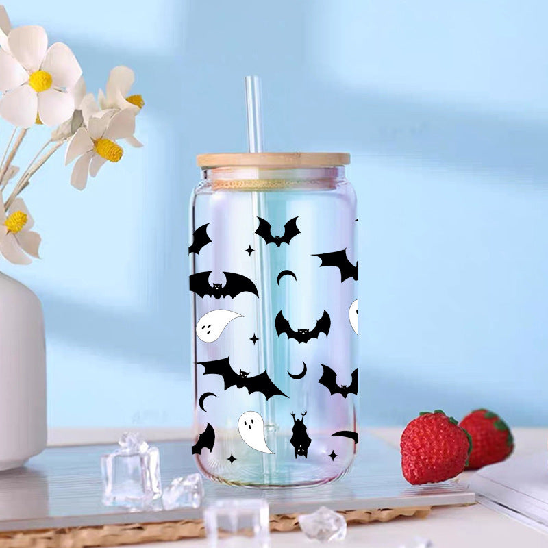 Wholesale Bat Plant Ghost Halloween 16oz Cup UV DTF Wraps