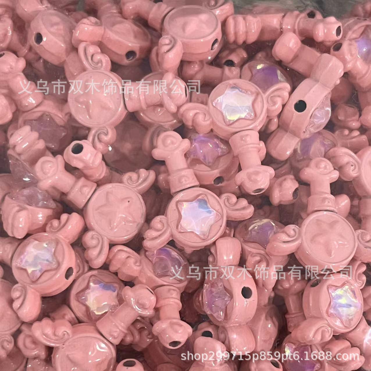 Wholesale 10pcs Paint Diamond Fairy Wand Alloy Beads